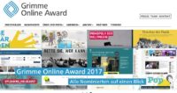Webseite des Grimme Online Awards