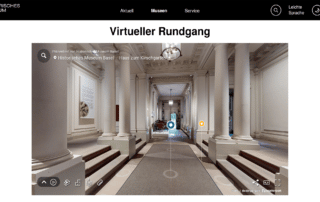 Screenshot des virtuellen Rundgangs vom Historischen Museum Basel – Haus zum Kirschgarten
