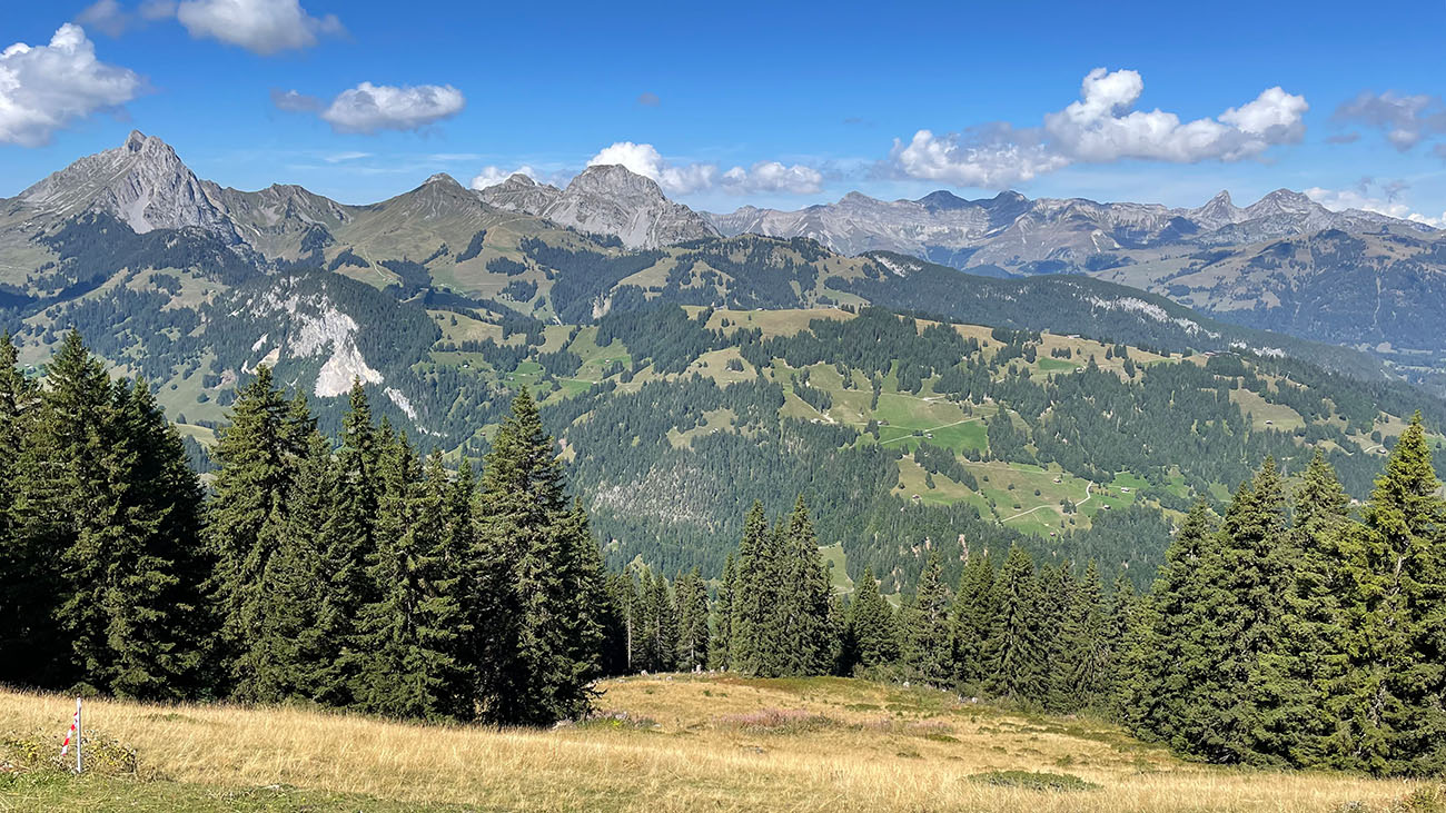 Blick über die Berge in der Schweiz