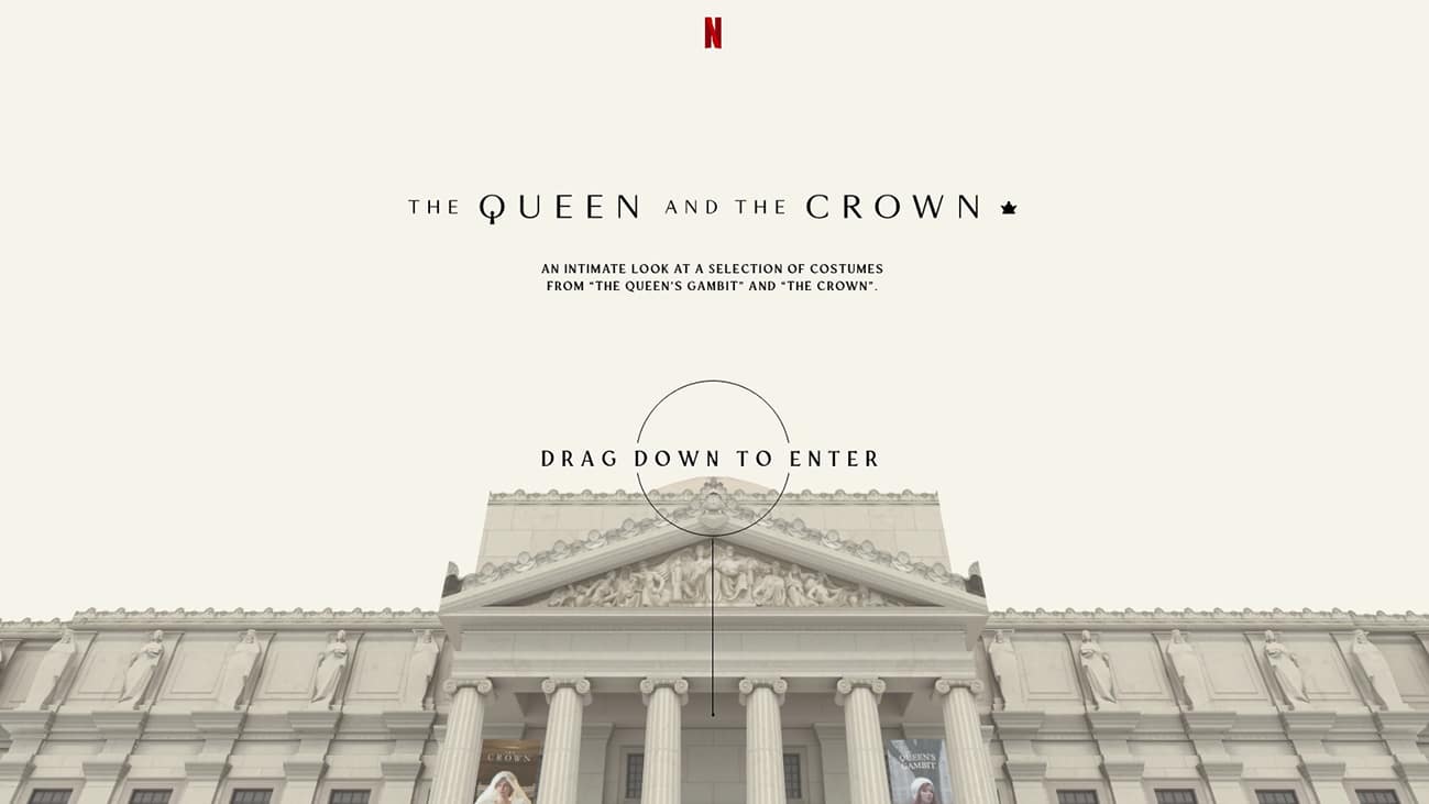 Ansicht des Brooklyn Museums für die Ausstellung The Queen and The Crown