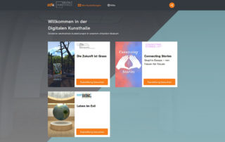 Übersicht von Ausstellungen der Digitalen Kunsthalle des ZDF