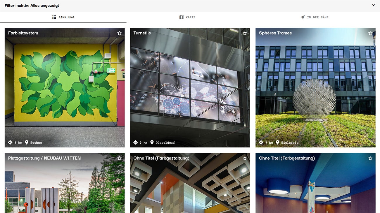 Bilder der digitalen Sammlung Kunst und Bau des Vereins Baukultur NRW
